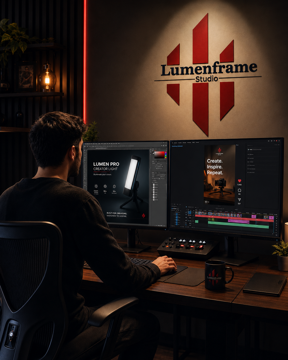 Cinematic Studio Architecture or Portrait